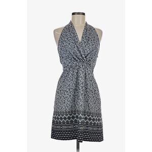 Athleta Womens Sz 6 Go Anywhere Halter Dress Smocked Back Lightweight Easy Care